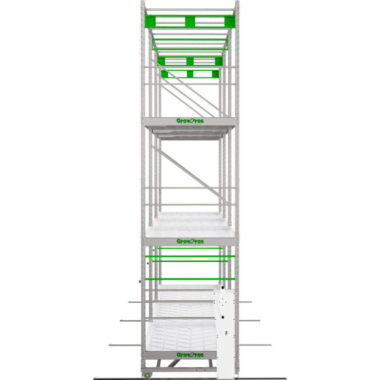 GrowPros Solutions - 3 - Tier Rolling Rack - Green Thumb Depot