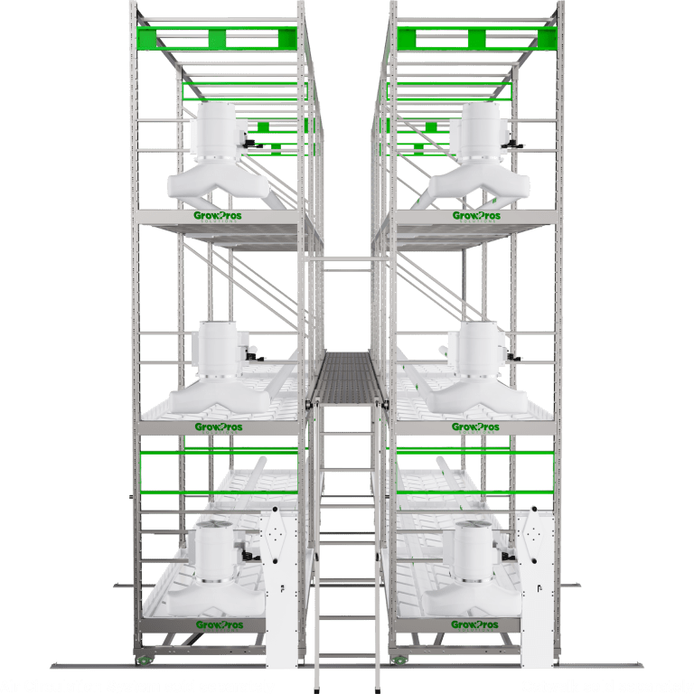 GrowPros Solutions - 3 - Tier Rolling Rack - Green Thumb Depot