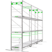 GrowPros Solutions - 3 - Tier Rolling Rack - Green Thumb Depot