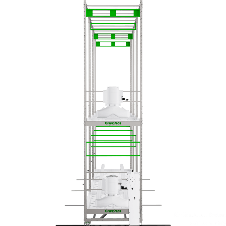 GrowPros Solutions - Double - Tier Rolling Rack - Green Thumb Depot