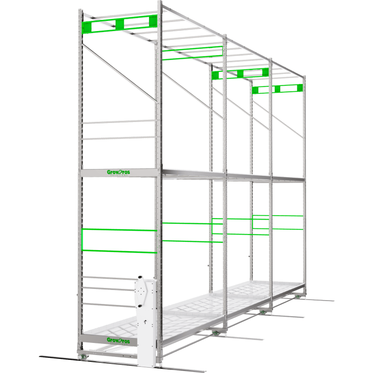 GrowPros Solutions - Double - Tier Rolling Rack - Green Thumb Depot