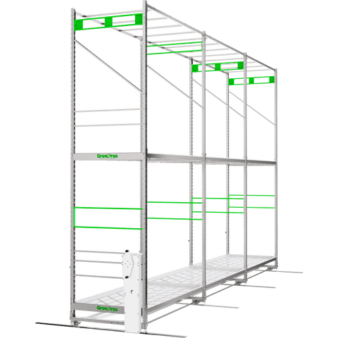 GrowPros Solutions Double-Tier Rolling Rack