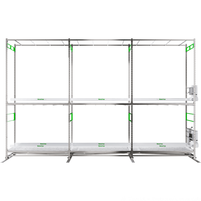 GrowPros Solutions - Double - Tier Rolling Rack - Green Thumb Depot