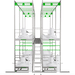 GrowPros Solutions - Double - Tier Rolling Rack - Green Thumb Depot