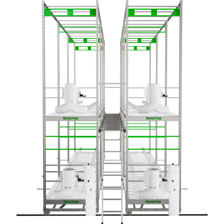 GrowPros Solutions - Double - Tier Rolling Rack - Green Thumb Depot