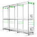 GrowPros Solutions - Double - Tier Rolling Rack - Green Thumb Depot