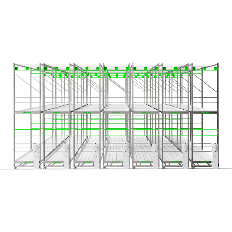 GrowPros Solutions - Double - Tier Rolling Rack - Green Thumb Depot