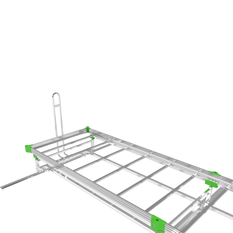 GrowPros Solutions - V - track Rolling Benches - Green Thumb Depot