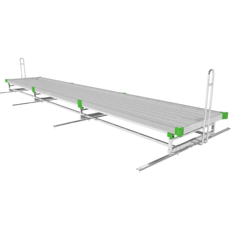 GrowPros Solutions - V - track Rolling Benches - Green Thumb Depot