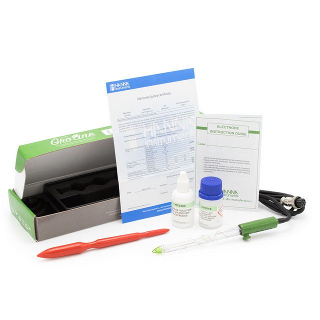 HANNA GroLine Direct Soil and Soilless Media pH electrode for use with HI9814 - Green Thumb Depot