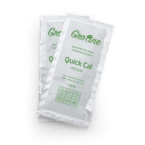 HANNA GroLine Quick Calibration Solution for GroLine pH and EC Meters (25 x 20 mL sachets)