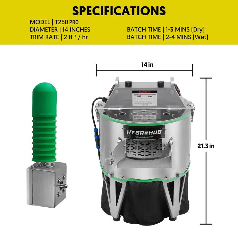 Hygrohub T250pro Bud Trimming Machine - Green Thumb Depot