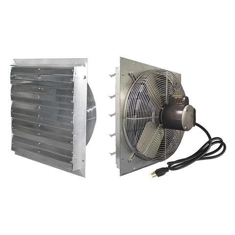 J&D Manufacturing ES Series Shutter Exhaust Fan with 9 ft. Cord