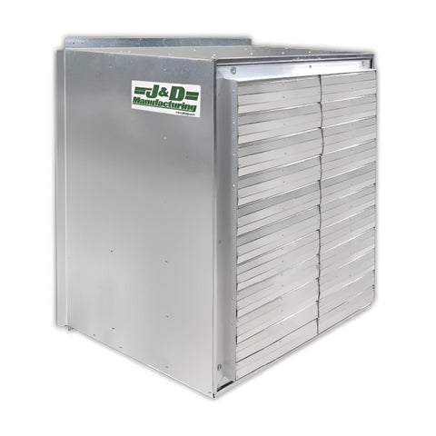 J&D Manufacturing Galvanized WM Light Deprivation Exhaust Fan with Light Trap