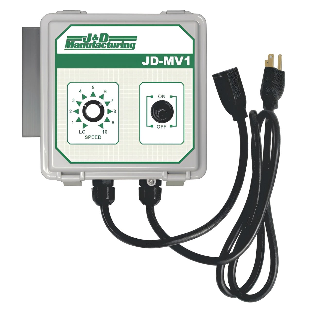 J&D Manufacturing Manual Variable Fan Speed Controller with Cord - Green Thumb Depot