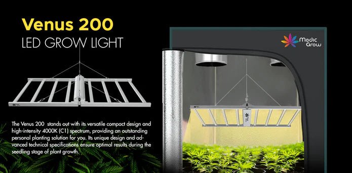 MedicGrow Venus 200W Vegetative LED Grow Light - Green Thumb Depot