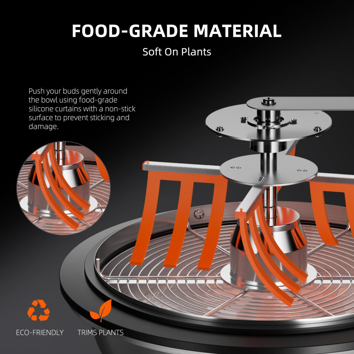 Spider Farmer 13 inch Bud Leaf Bowl Trimmer ,Twist Spin Cut with Clear Visibility Dome - Green Thumb Depot