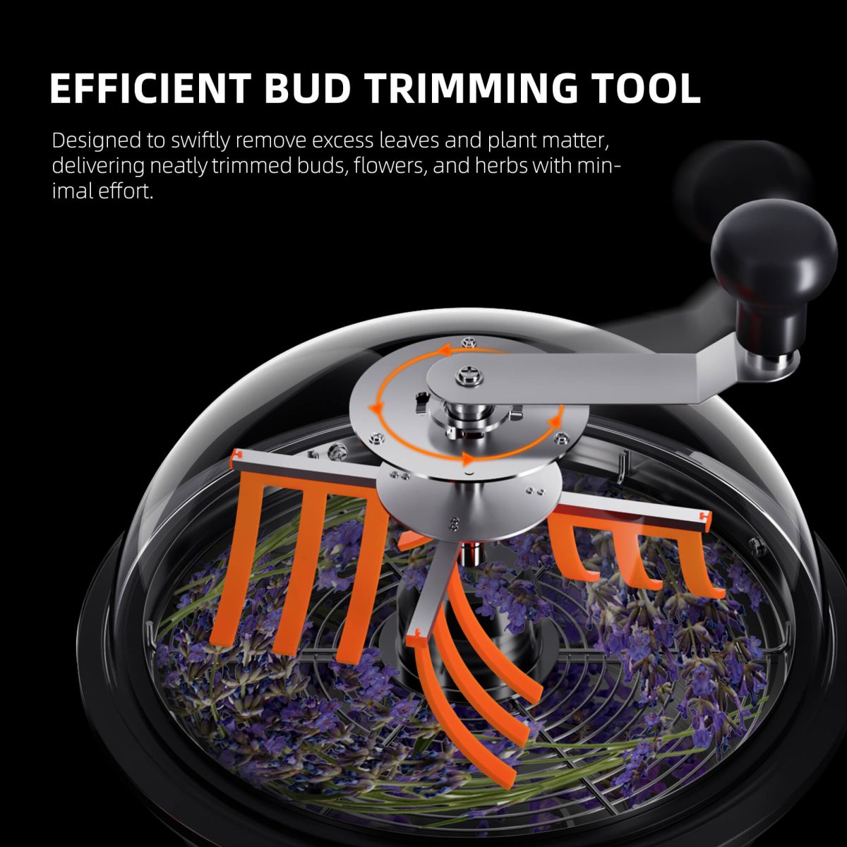 Spider Farmer 13 inch Bud Leaf Bowl Trimmer ,Twist Spin Cut with Clear Visibility Dome - Green Thumb Depot