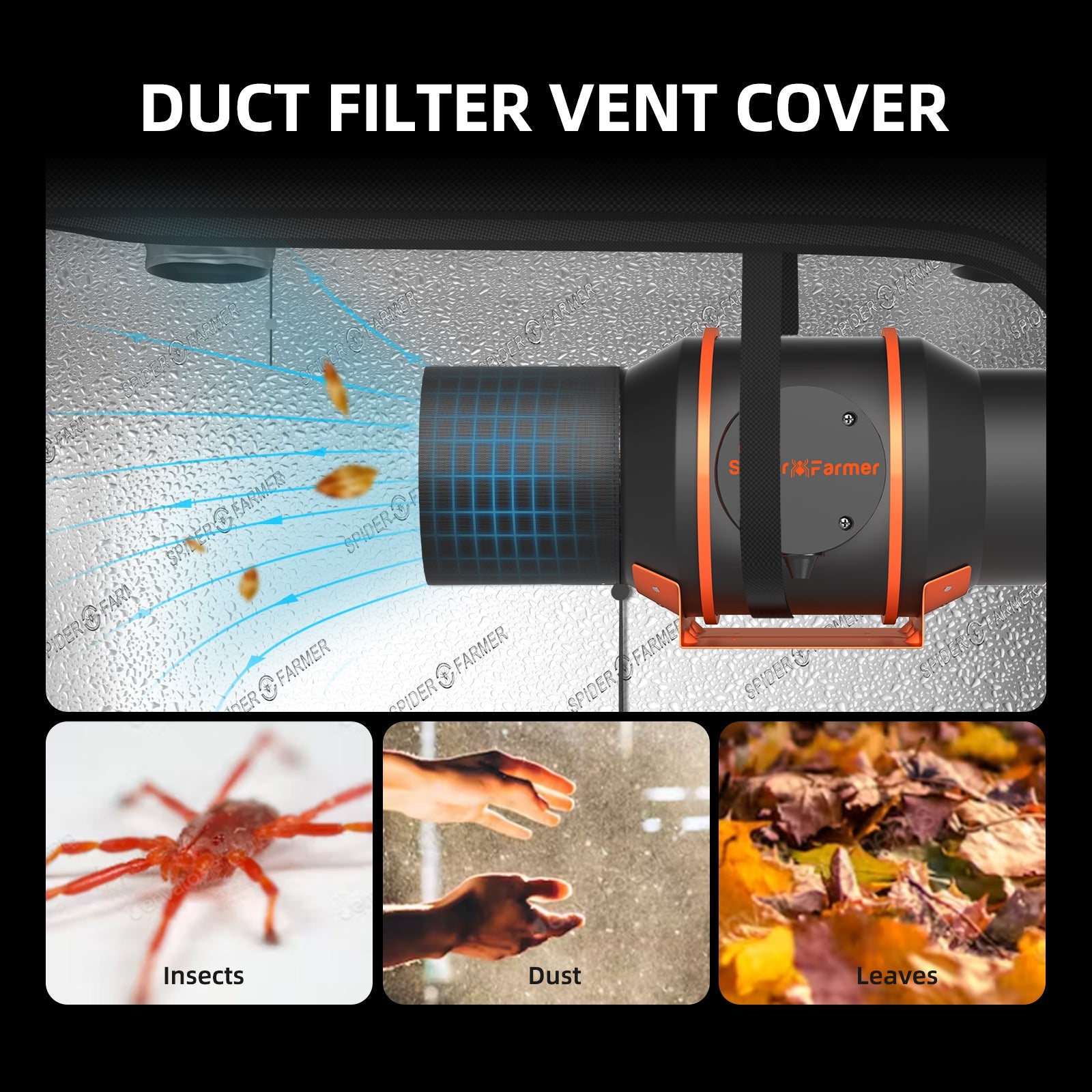 Spider Farmer 2’x2′X4.6′ Complete Grow Tent Kit丨SF1000D Full Spectrum LED Grow Light丨6” Clip Fan丨4” Ventilation System with Speed Controller - Green Thumb Depot