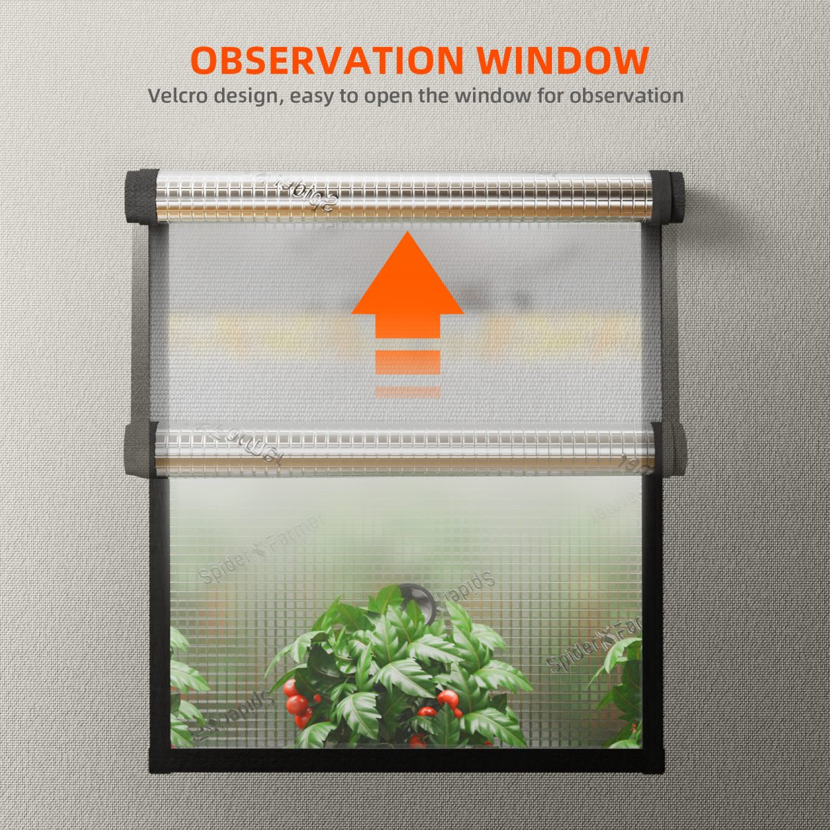 Spider Farmer 2’x2’x6′ 60cm x 60cm x 180cm Pro White Indoor Grow Tent 2000D Oxford Cloth Hydroponics Plant Growing Box - Green Thumb Depot