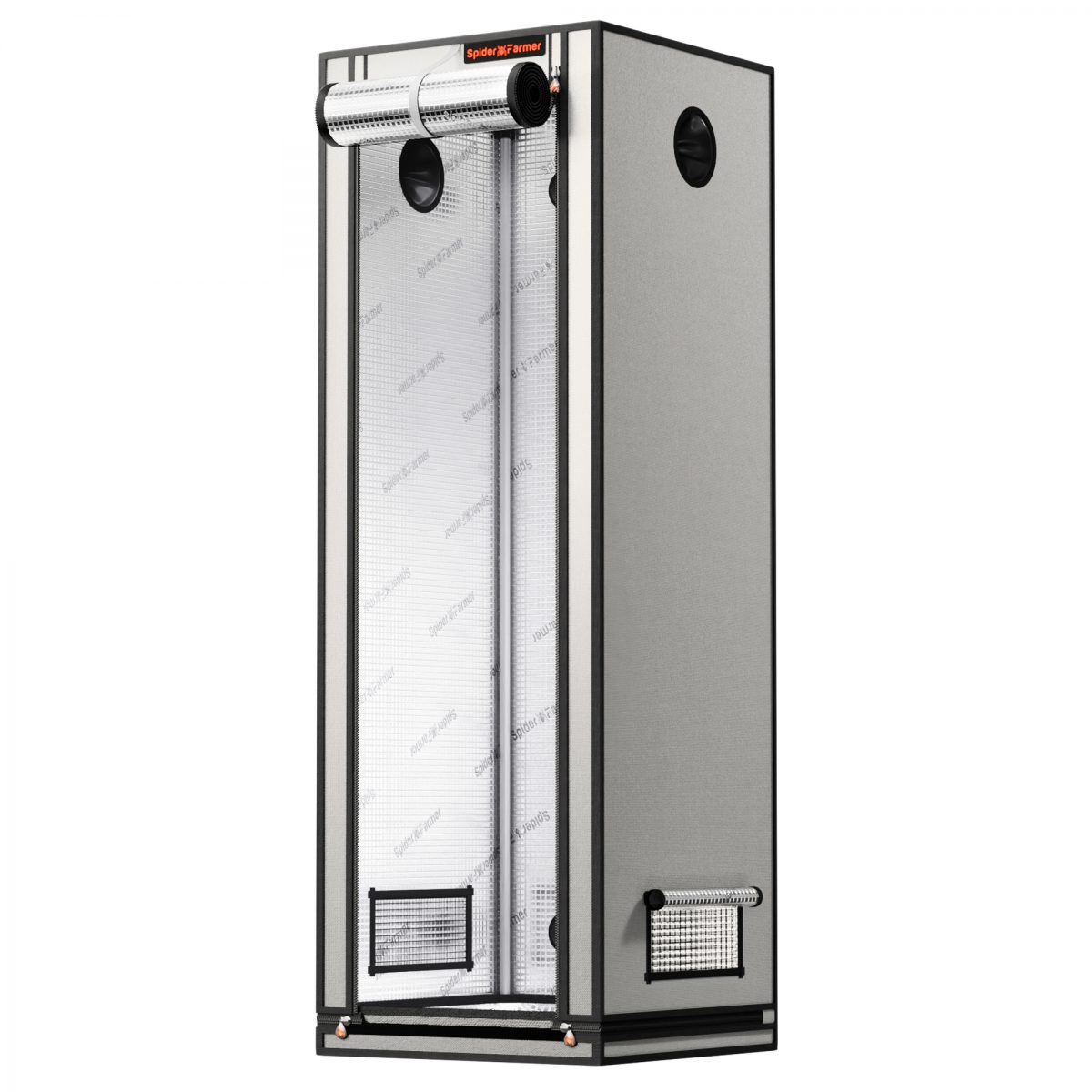 Spider Farmer 2’x2’x6′ 60cm x 60cm x 180cm Pro White Indoor Grow Tent 2000D Oxford Cloth Hydroponics Plant Growing Box - Green Thumb Depot
