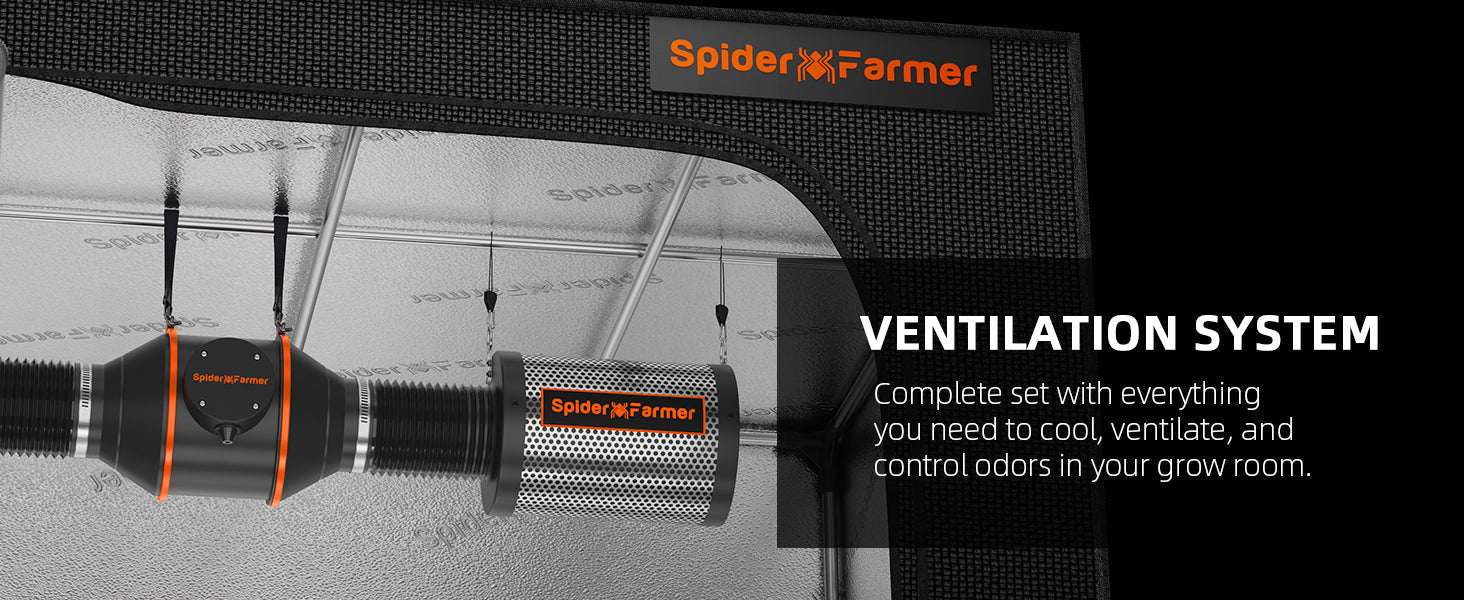 Spider Farmer® 4 - Inch 205 CFM Inline Fan with Speed Controller - Green Thumb Depot