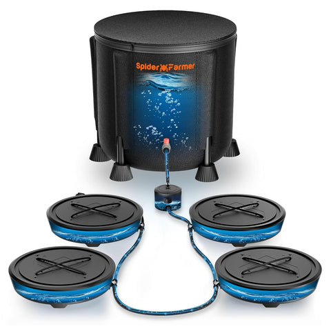 Spider Farmer 4-Pack Gravity-Fed Silent Self-Watering System Kits for Indoor Grow Tents & Greenhouses