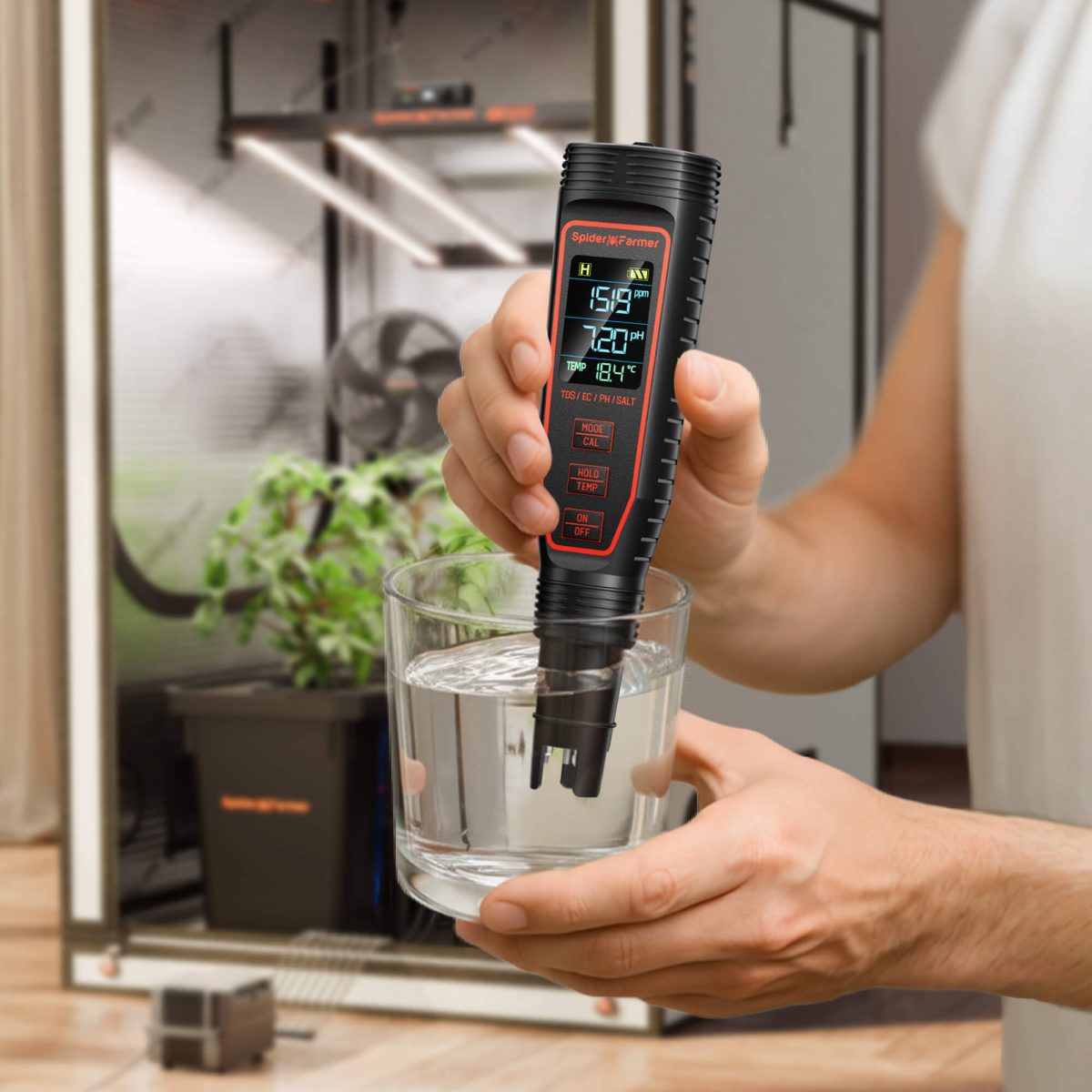 Spider Farmer 5 - in - 1 pH Hydroponic Meter Kit - Green Thumb Depot