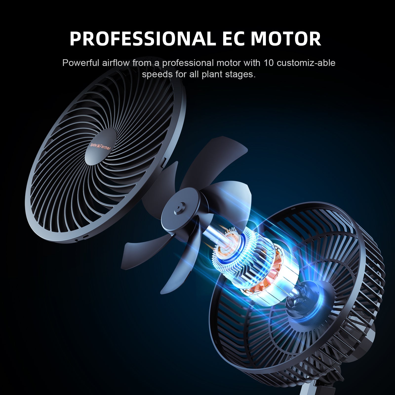 Spider Farmer 6 - inch Clip On Fan for Grow Tents - Green Thumb Depot