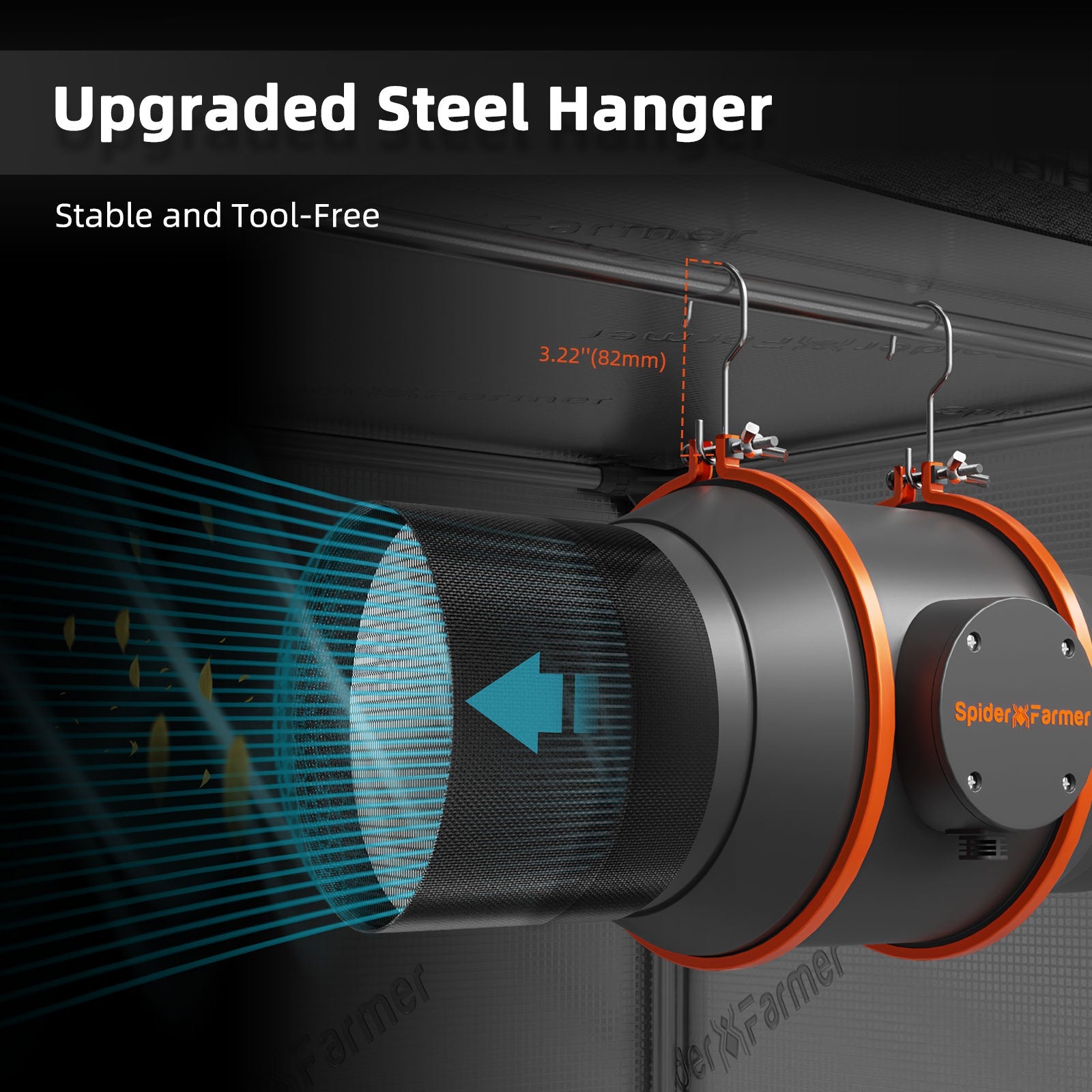 Spider Farmer 6” Inline Fan Kits 402CFM with GGS Controller Carbon Filter & Ducting Combo Grow Tent Ventilation System - Green Thumb Depot