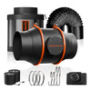 Spider Farmer 6″ Quiet Inline Ducting Fan with Speed Controller & Carbon Filter Ventilation System for Grow Tents, GGS Controller Controllable