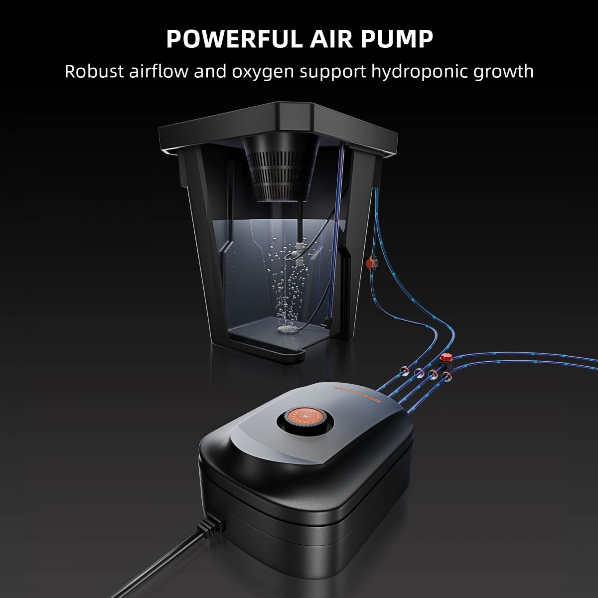 Spider Farmer DWC Hydroponics Grow System with Top Drip Kit 7 Gallon Deep Water Culture with 8W Air Pump 2 Buckets - Green Thumb Depot