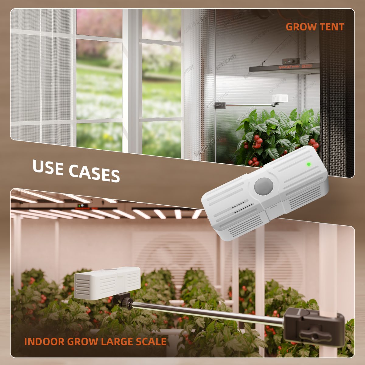 Spider Farmer Genius Grow System 5 - IN - 1 SensorPro Kits , Monitoring PPFD, Temp, Humidity, VPD & CO₂, Ideal for Optimizing Grow Tents, Grow Rooms - Green Thumb Depot