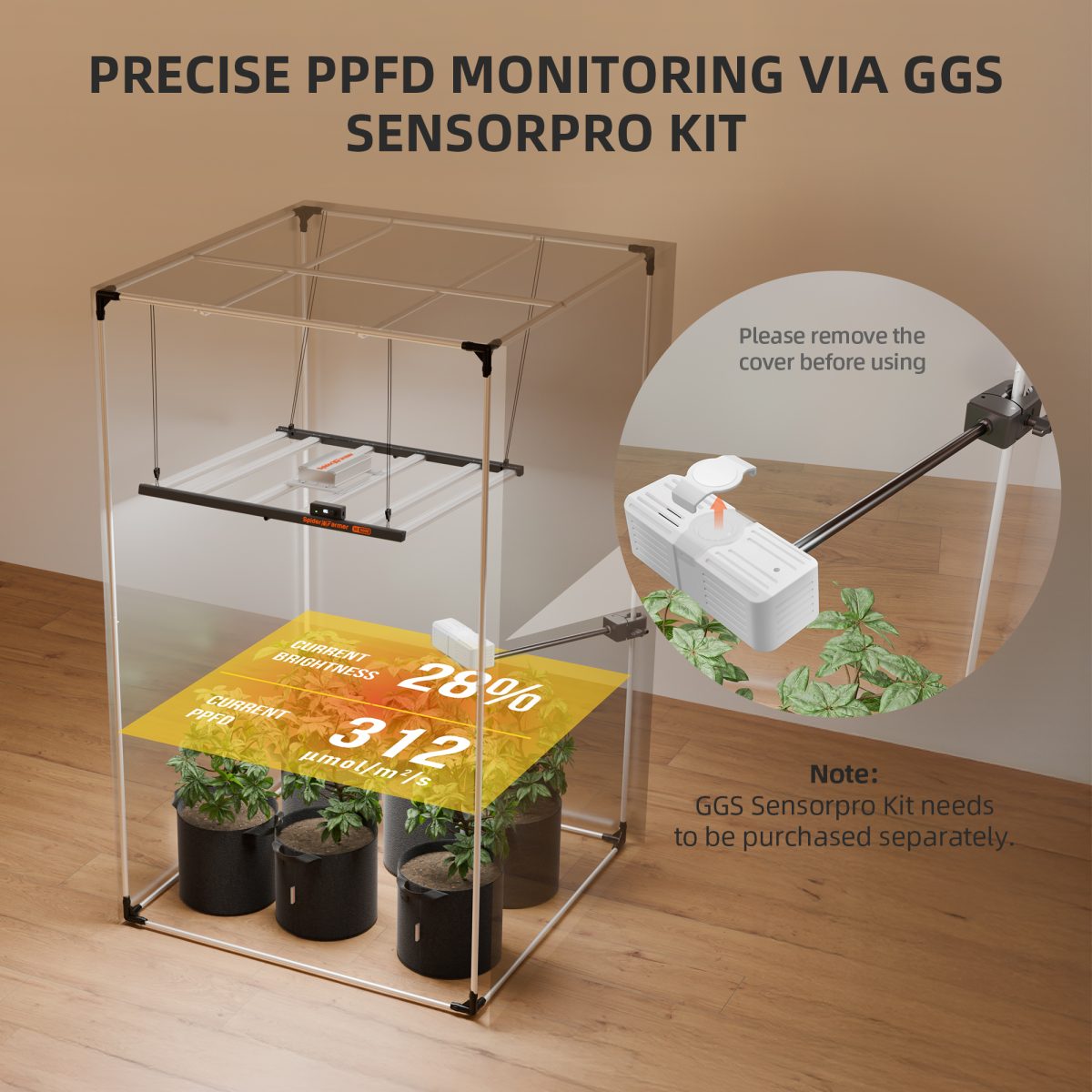 Spider Farmer Genius Grow System 5 - IN - 1 SensorPro Kits , Monitoring PPFD, Temp, Humidity, VPD & CO₂, Ideal for Optimizing Grow Tents, Grow Rooms - Green Thumb Depot