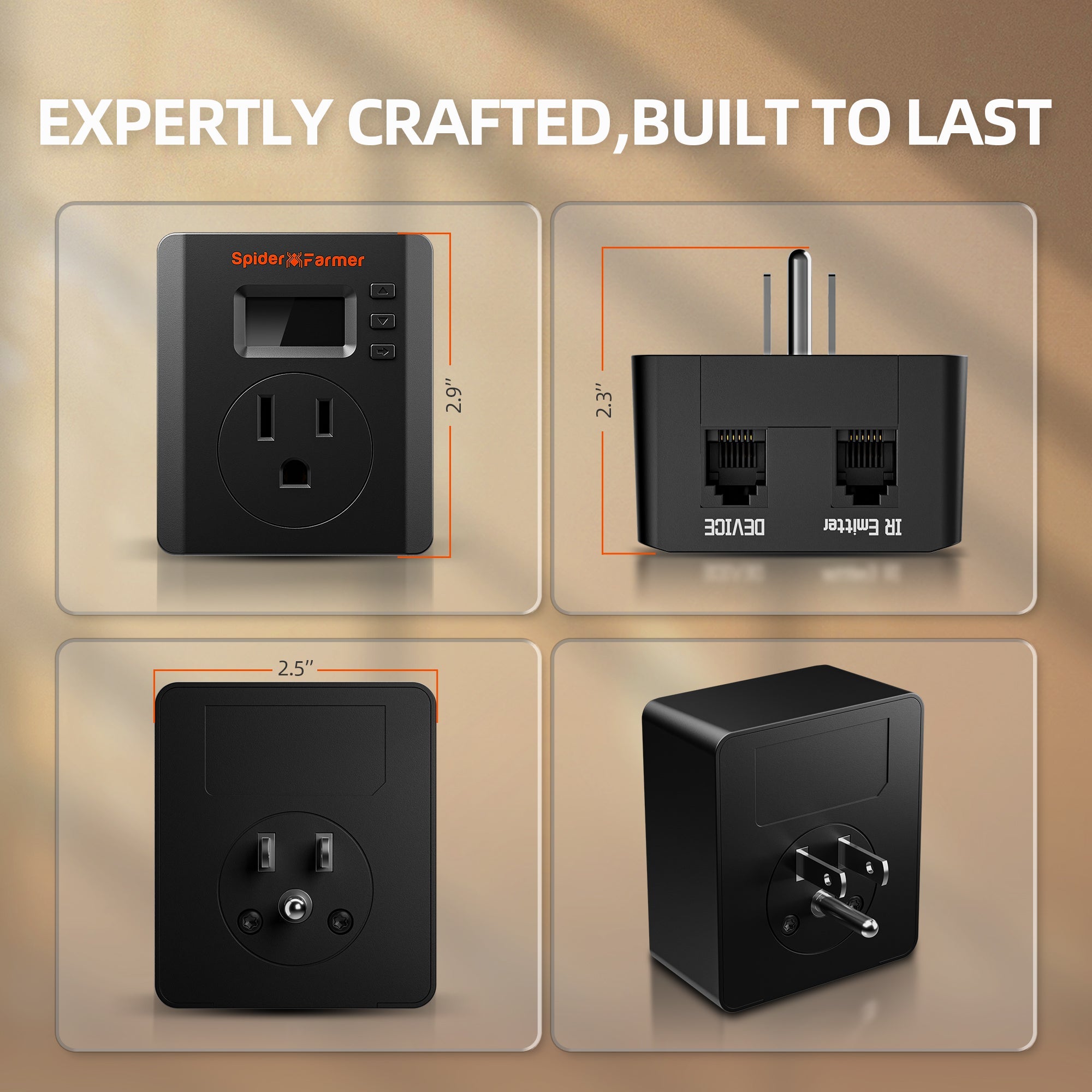 Spider Farmer S - Station | Wi - Fi & Bluetooth Smart Plug 1875W 15A for Indoor Growing, Supports Temperature & Humidity Sensor - Based Automation, Special Designed for Non - Spider Farmer Devices Connection and Smart Control via Spider Farmer APP - Green Thumb Depot