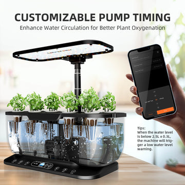 indoor herb planter with grow light Spider Farmer SmartG12 Hydroponic Gardening System Kit, APP & Wifi Con —  Green Thumb Depot