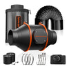 Spider Farmer®Quiet 4” Inline duct Fan Kits 205 CFM with Speed Controller, Carbon Filter Grow Tent Ventilation System, GGS Controller Controllable