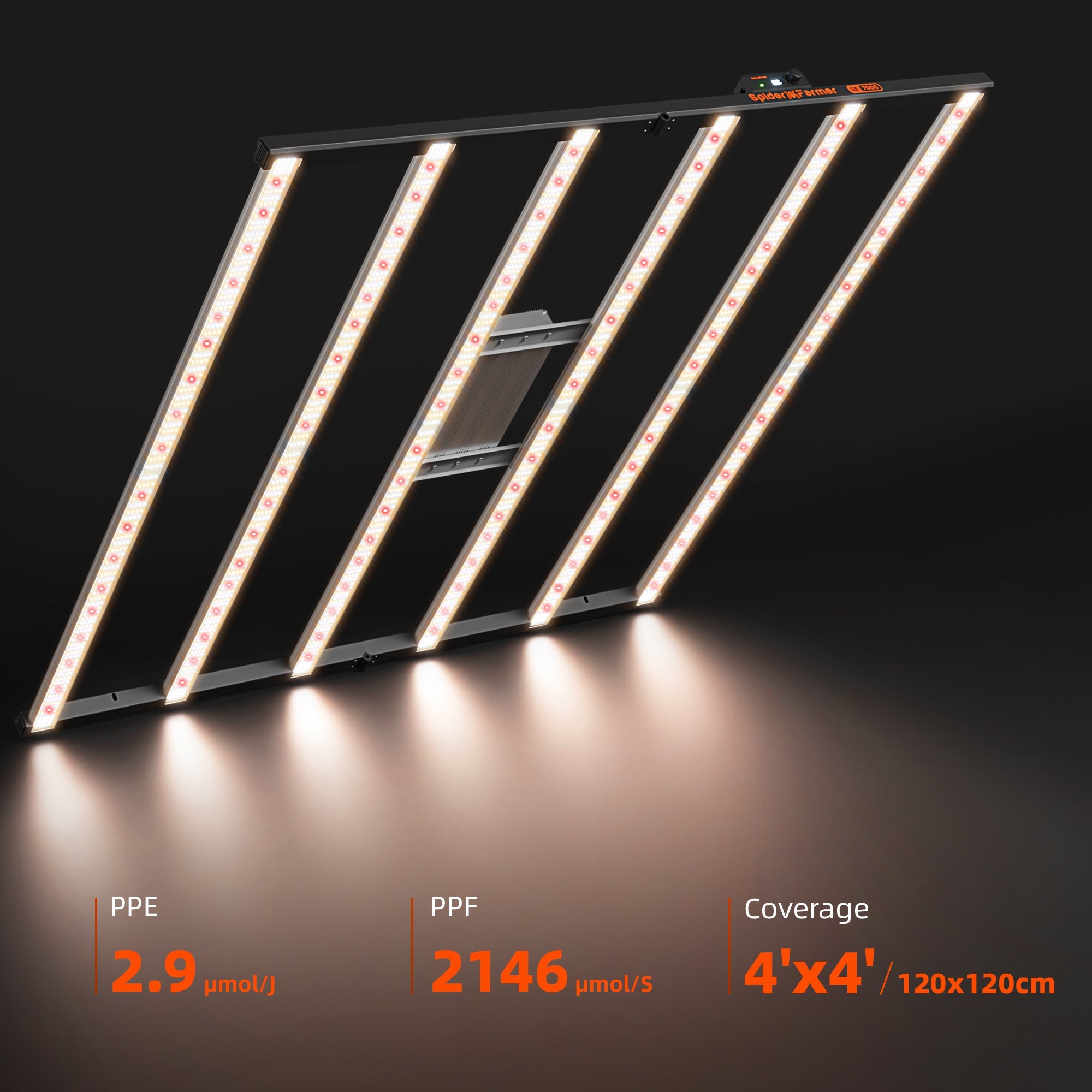 Spider Farmer®SE7000 730W Led Grow Light Bluetooth & WiFi Smart APP Control High Yields Commercial Lighting for 4x4FT/5x5FT - Green Thumb Depot