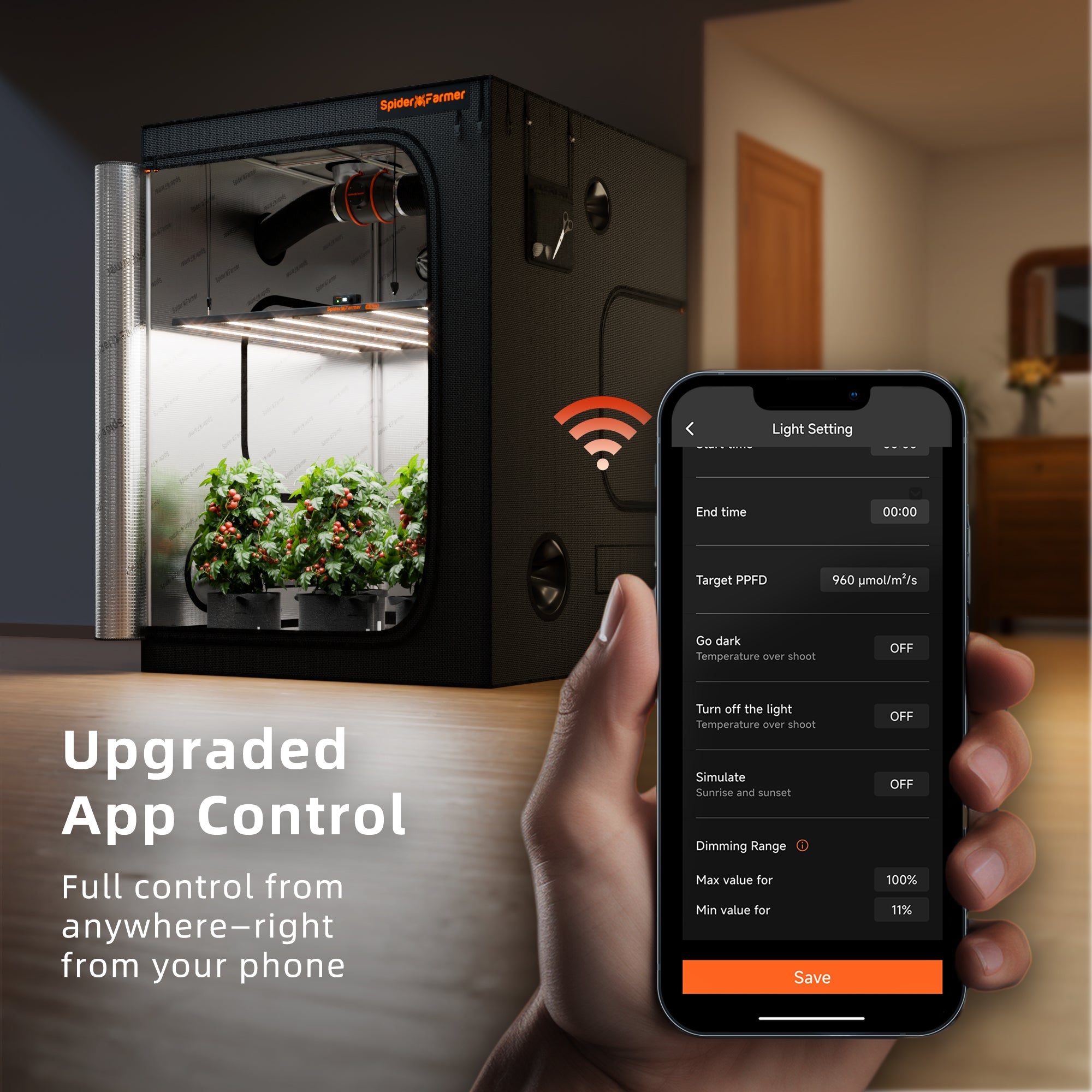 Spider Farmer®SE7000 730W Led Grow Light Bluetooth & WiFi Smart APP Control High Yields Commercial Lighting for 4x4FT/5x5FT - Green Thumb Depot