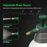 Vivosun 0.5Gal Handheld Garden Sprayer, 2L Pump Sprayer, 68 Oz Water Spray Bottle with Safety Valve - Green Thumb Depot