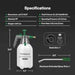 Vivosun 0.5Gal Handheld Garden Sprayer, 2L Pump Sprayer, 68 Oz Water Spray Bottle with Safety Valve - Green Thumb Depot