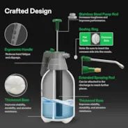 Vivosun 0.5Gal Handheld Garden Sprayer, 2L Pump Sprayer, 68 Oz Water Spray Bottle with Safety Valve - Green Thumb Depot