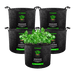 Vivosun 1 Gallon Grow Bags 5 - Pack Black Thickened Nonwoven Fabric Pots with Handles - Green Thumb Depot