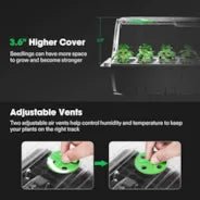 Vivosun 1 - Pack 40 - Cell Seed Starter Trays with 1 Set of LED Lights and 10"x20.75" Seedling Heat Mat - Green Thumb Depot