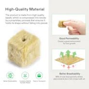 Vivosun 1" Rockwool Grow Cubes, 4 Sheets of 200 Plugs - Green Thumb Depot