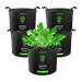 Vivosun 10 Gallon Grow Bags 5 - Pack Black Thickened Nonwoven Fabric Pots with Handles - Green Thumb Depot