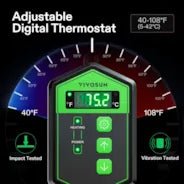 Vivosun 10" x 20.75" Seedling Heat Mat and Digital Thermostat Combo Set MET Standard, 2 Pack - Green Thumb Depot
