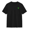 Vivosun 100% Cotton T-shirt L, Black Crew Neck Tee with Front Logo & Plant-Inspired Back Graphic