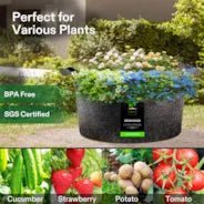 Vivosun 100 Gallon Grow Bags 1 - Pack Black Thickened Nonwoven Fabric Pots with Handles - Green Thumb Depot