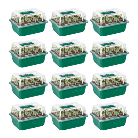 Vivosun 12-Pack Seed Starter Trays, 144-Cell Seed Starter Kit with Humidity Dome